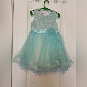Jessica Ann Light Blue Lace Kids Dress